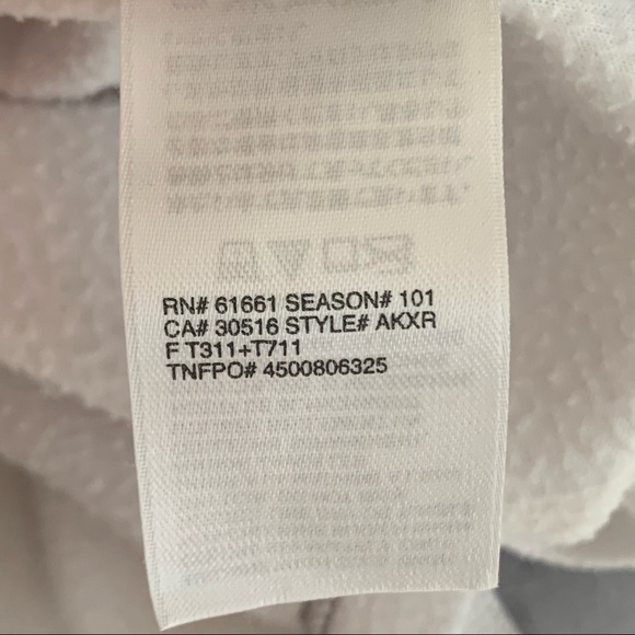 THE NORTH FACE Fleece Jacket Full Zip White Gray Lightweight Activewear Size M - Picture 15 of 15